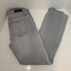 Calvin Klein Ultimate Skinny Jeans Size 10x30 Gray Stretch Denim Mid Rise